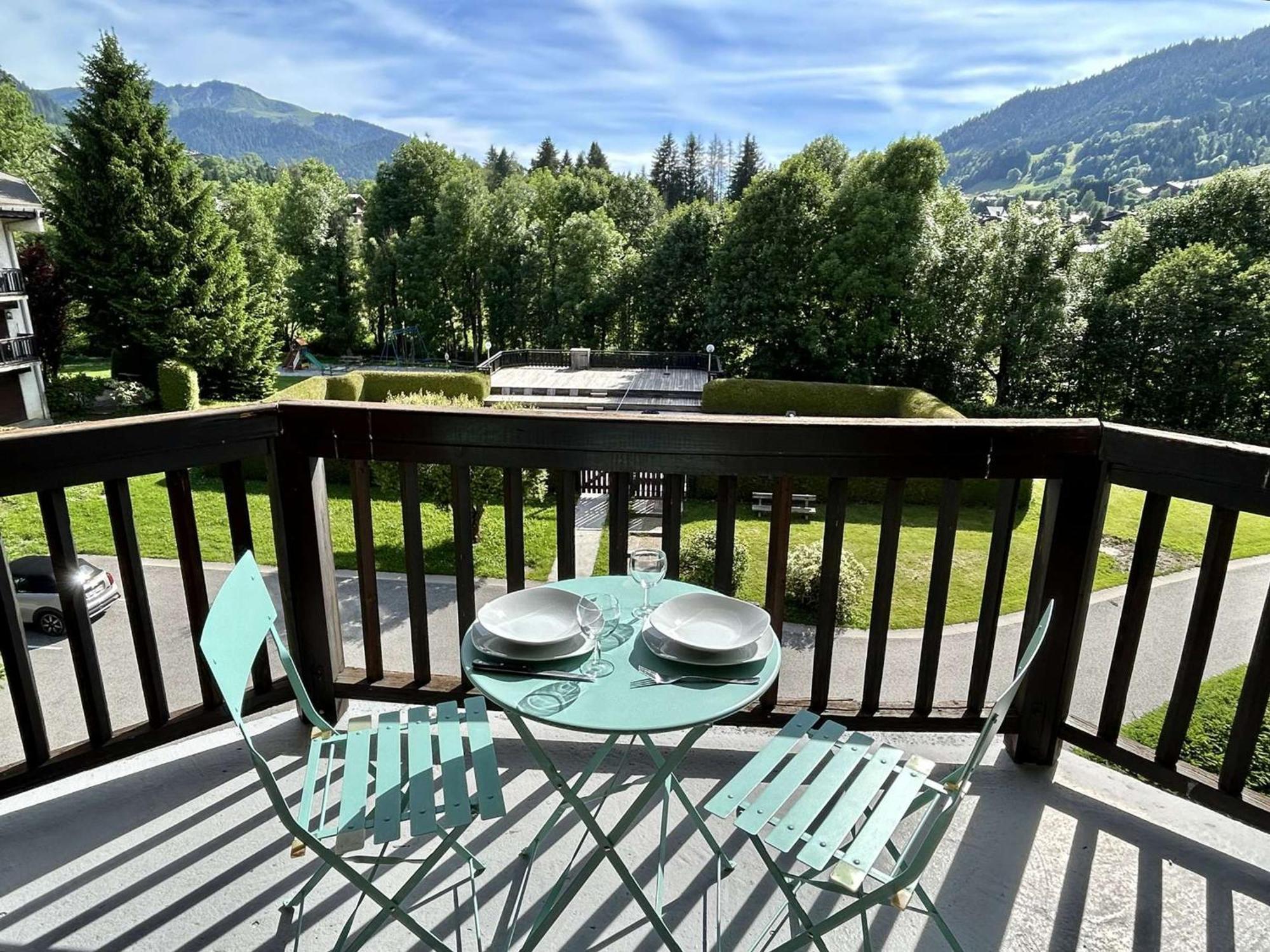 Studio Avec Piscine Chauffee, Tennis & Balcon - 4 Couchages A Megeve - Fr-1-597-14 Bagian luar foto