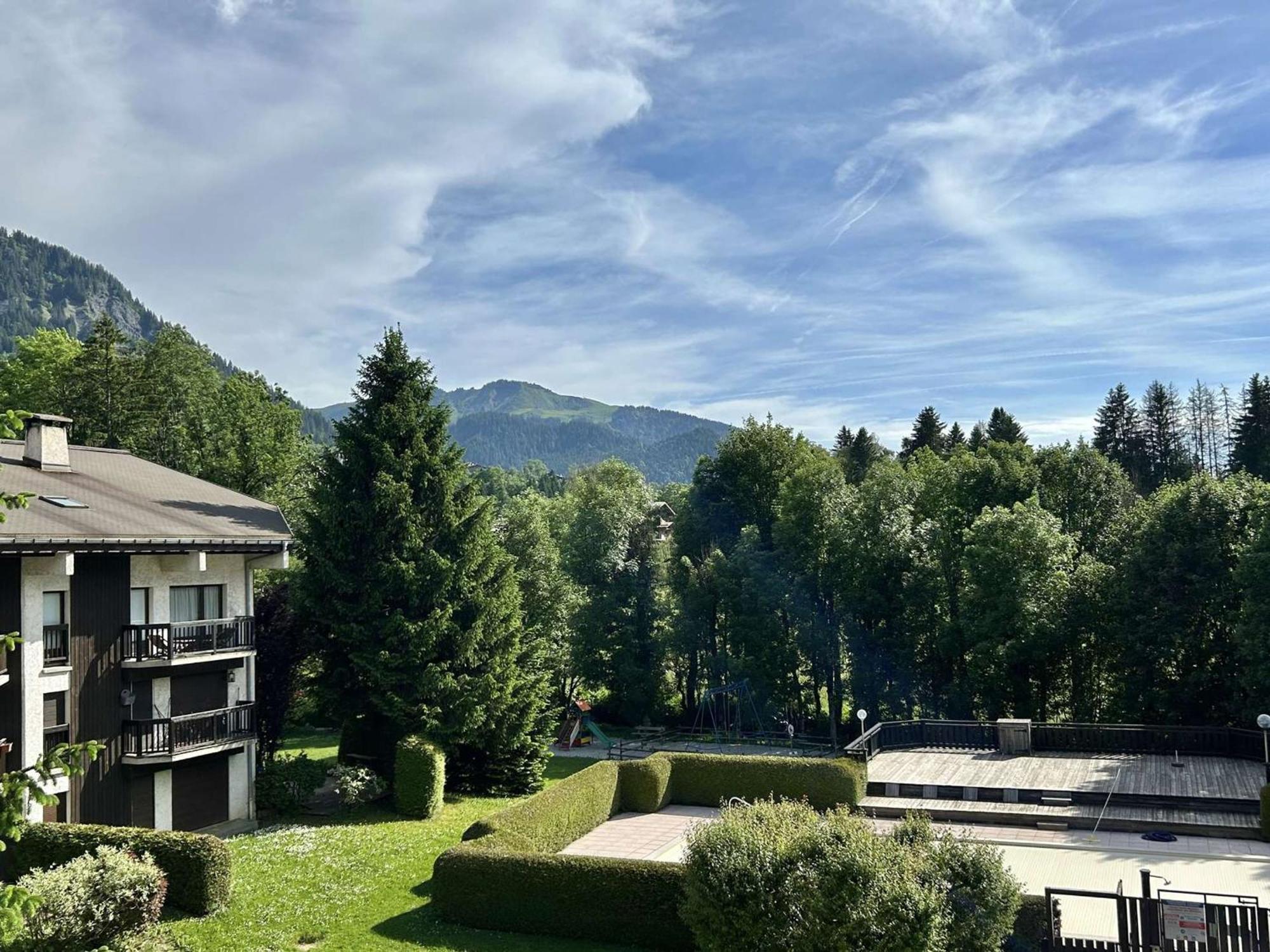 Studio Avec Piscine Chauffee, Tennis & Balcon - 4 Couchages A Megeve - Fr-1-597-14 Bagian luar foto